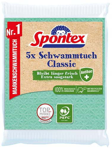 Spontex Paño de Esponja Classic, 5 Unidades