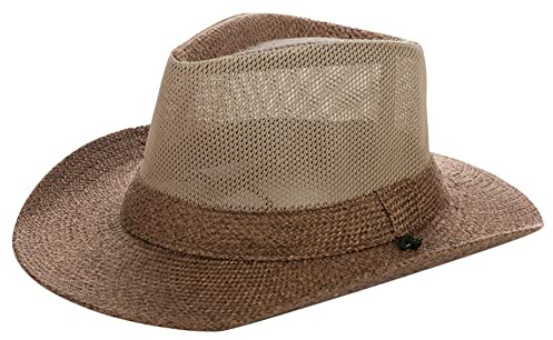 Panama-Hut mit breiter Krempe, Strohhut, Fedora, Strand, Sonnenhut, LSF 50+, Unisex, Fischermützen (DE/NL/SE/PL, Numerisch, 48, 64, braun)