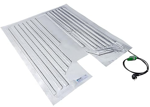 REKUBIK IBC Heizmatte Alukaschiert Bodenheizmatte IP54 (230V) Palettengröße 60x80cm (300l IBC), Temperatur 60°C