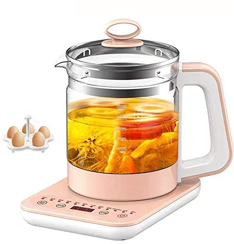 1.5L Electric Glass Water Kettle, Care Beverage Tea Maker and Temperature Control, Timer, LED, Lid Cover, Accessories, for Boiling, Brewing Hot