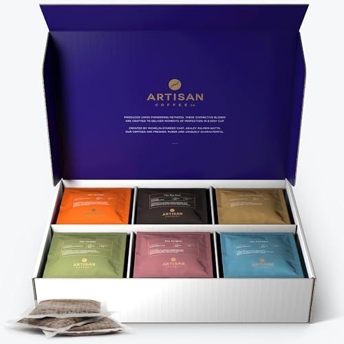 Artisan Coffee Co. The Coffee Bag Ultimate Collection | Coffee Gift | Coffee Gift Set | Selection of Characteristic Blends and Roasts | 100% Arabica Beans | 48 Individually Wrapped Coffee Bags