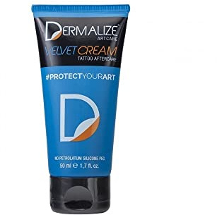 Dermalize Artcare Velvet Cream Tattoo-Creme, nährt Feuchtigkeit und schützt die Haut mit natürlichen Ölen, 50 ml