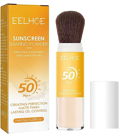 Polvo fijador - Polvo maquillaje mate larga duración con bloqueador solar,Minimiza los poros y las líneas finas, control aceite larga duración para cosplay, uso diario, Rianpesn