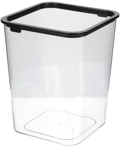 LABRIMP Plastic Square Trash Can Waste Paper Basket for Bedroom Bathroom Lidless Design for Easy Use