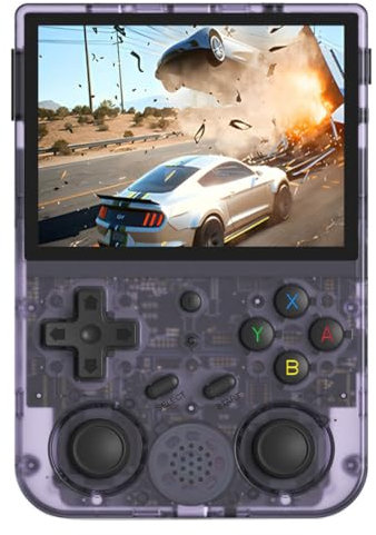 RG353V Retro Handheld Spielekonsole 16G+256G mit 34000 Spielen, 3,5-Zoll-IPS-Bildschirm, Linux/Android11-System, Retro-Arcade-Handheld-Emulator-Videoplayer, Support WiFi