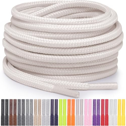 Miscly Schnürsenkel Rund Reißfest für Sportschuhe, Sneaker und Stiefel, Ø 4 mm