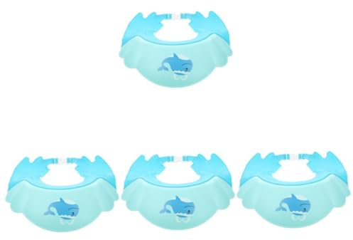 Toyvian 4stücke Einstellbare Junge Mädchen Duschhaube Wasserdichter Haarwaschschutz Für Junge Mädchen Und Kleinkinder Flexibler Shampoo-hut Mit Ohren Und Augenschutz Geeignet Für