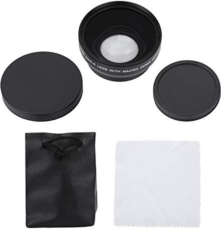 Mtlavishness Objectif grand angle portable 49 mm 9,0 x 9,0 x 8,0 0,45 x grossissement 0,45 x haute résolution pour caméra de montage de 49 mm haute résolution