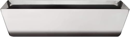 Vaschetta per fango in acciaio inox da 25 cm (fondo 10) per cartongesso, vernice a secchio, padella composta, fango per cartongesso fai da te