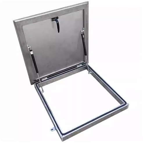 Trampilla de Techo Acero Inoxidable, Claraboya para Ático o Terraza, Puerta de Acceso al Tejado, Ventana de Techo con Cierre Antirrobo, Cubierta Giratoria para Casa(50x50cm/19.7x19.7in)