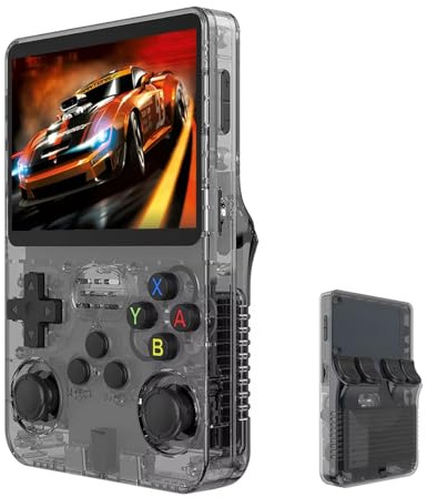 Game Console R36S Retro Handheld Game Console with 64/128G Built-in 15000+/21000+, Linux dual-system Portable Classic Handheld Game Console -Birthday Gift for Kids ,Teens ,Man(Black)