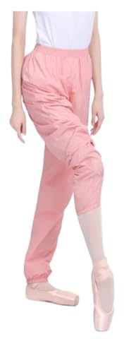 Pantalones de Calentamiento for Ballet, Holgados, Deportivos, absorbentes del Sudor, precalentados, Pantalones Entrenamiento for Danza Corporal para Bailar(Pink,M)