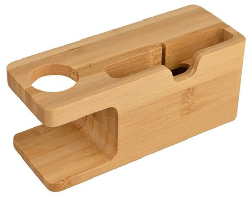 di ricarica per telefono in legno Culla in legno stabile e antigraffio | Stazione di Ricarica per Telefono e Smartwatch Per camera da , comodino, comò, adulti e studenti universitari