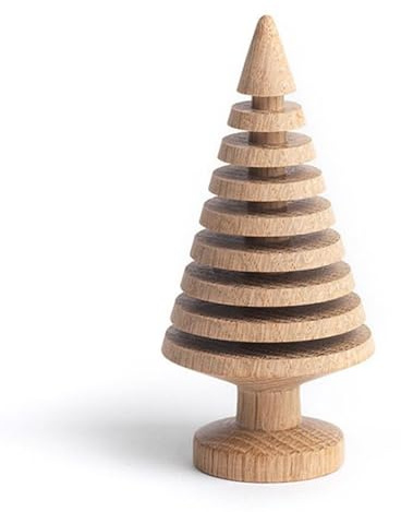 The Oak Men - Tree - Dekofigur - Baum Tannenbaum - Holz - gerillt - hell - Eiche Natur- Höhe: 13 cm
