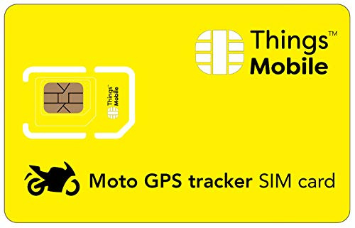 Tarjeta SIM para LOCALIZADOR GPS de MOTO - Things Mobile - con cobertura global y red multioperador GSM/2G/3G/4G, sin costes fijos, sin vencimiento y con tarifas competitivas. 10 € de crédito incluido