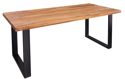 invicta INTERIOR Massiver Esstisch Iron Craft 160cm Sheesham Stone Finish Industrial Design Massivholz Tisch Konferenztisch