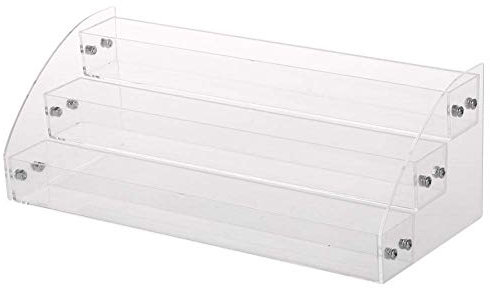 Scatola portaoggetti per smalti per unghie, espositore cosmetico, supporto per smalto trasparente, adatta per conservare e esporre il rossetto e lo smalto a tre strati.