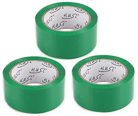 HUSL Cinta Adhesiva Color, Precinto Colores, 80m Colores Conjunto de Cintas para Artes, Manualidades, Pintura, Modelado, Recambio, Etiquetado o Codificación, Cinta de Conducto de colores (Verde)