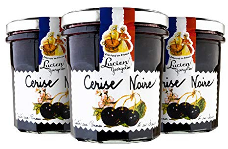 Lucien Georgelin Mermelada Extra Cereza Negra - Pack de 3 x 320 g