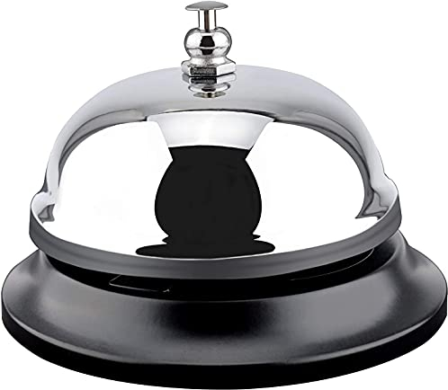 eMKay® Desk Belll Service ring Belll for Schools Restaurants Hospitals Hotel Reception Areas, Kitchen | Stainless Steel bar Belll for bar | Ideal for Drama Play Game