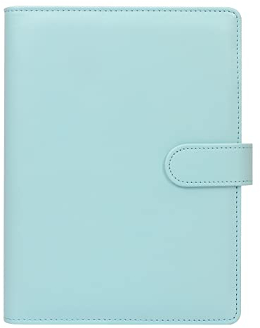 Skycase A5 Binder,6 Löcher Loseblatt Binder, PU Leder Budget, Notizbuch,Ringbuchordner Ringbinder Planer Ordner Portfolio,Ringbuch DIN,Notebook Cover für Füllpapier,Blau