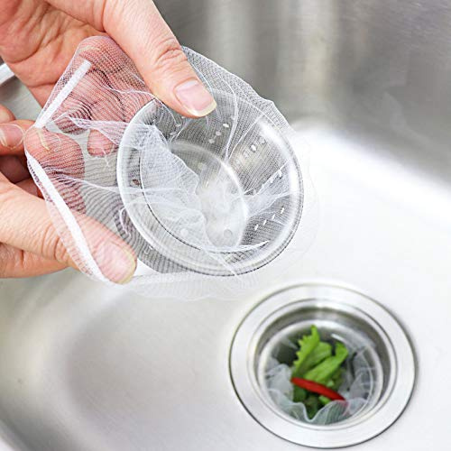 500pcs Kitchen Sink Strainer Mesh Bag Disposable Mesh Sink Strainer Bags Eco-Friendly Sink Filter Net for Collecting Kitchen Food Waste Leftover Garbage