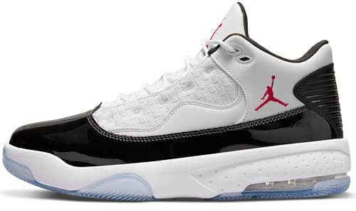 Nike Men's Jordan Max Aura 2 Basketball Shoe, White/Gym Red-Black, 10 M US