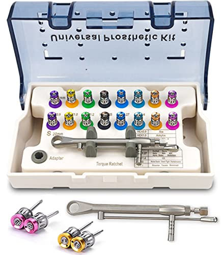 GEJLELDS Chiave dinamometrica per impianto Kit protesico Cacciavite Universale Cricchetto 10-70 NCM con Kit di Driver, 14 Driver e 1 Kit di Chiavi