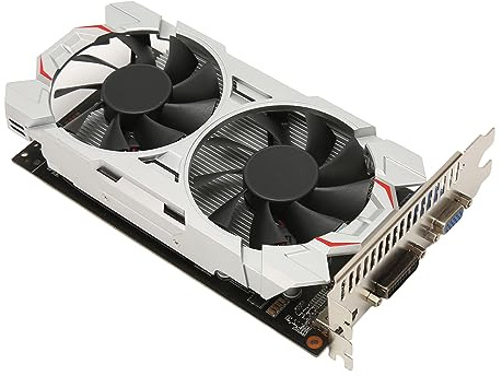 Cuifati Tarjeta Gráfica GTX 1050Ti 4GB DDR5 128bit 3800MHz GPU Tarjeta Gráfica para Juegos con Ventilador de Refrigeración Dual Tarjeta de Video HDML DVI VGA para Juegos de PC y