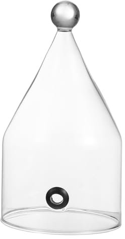 TOPBATHY 1stk Glasabzug Infuser-Deckel Lebensmittelkuppel Aus Glas Rauchschutzglasabdeckung Kuchenplattenabdeckung Glas Geschirr Abdeckung Klares Kuppelzelt Vitrine Kochen