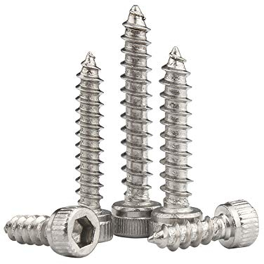 Muttern und Schrauben, 100/200 Stück M2,5 Edelstahl-Sechskantschrauben, selbstschneidende Schrauben – Innensechskantschrauben, Hardware-Befestigungselemente, Innensechskantschrauben, M2,5 * 10/200 Stü