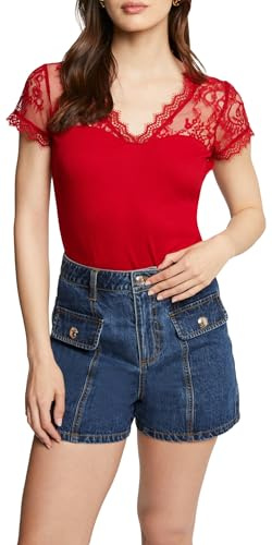 Morgan 232-DLAMI T-Shirt, Grenat, L Femme