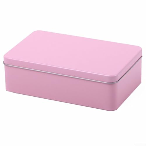 2 scatole Regalo per Caramelle, Biscotti, caffè, scatole di Latta, scatole di Latta per Torte, Caramelle, Organizer in Latta (Rosa)