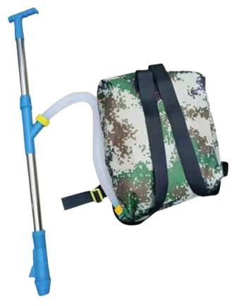 Colcolo Esparcidor de Fertilizantes, Mochila de Fertilizante granular de Mano, Distribuidor de Fertilizantes de jardinería Que Ahorra Tiempo para Verduras de, Acero Inoxidable Azul