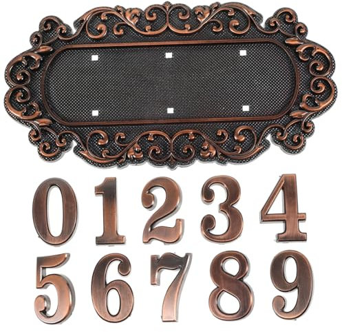 Hoement Vintage Türschild Mit Europäischen Stil Kreative Haustürnummer Aus Robustem Material Witterungsbeständig Und Einfach Zu Montieren Dekoratives Türschild Für Hausnummern Außenbereich