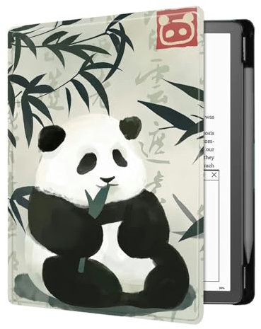 Étui pour Kindle Scribe 10,2 Pouces Sorti en 2022 – Housse en Polyuréthane avec Fonction De Mise en Veille Automatique, avec Porte-Stylo, Étui Uniquement pour Kindle Scribe – Panda Mang