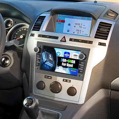 CAMECHO 2+64G Android 13 Autoradio für Opel Corsa d/Astra h/Zafira b/Meriva mit Carplay/Android Auto/Mirrorlink,7 Zoll HD Touchscreen unterstützt WiFi GPS Bluetooth FM RDS Radio EQ(Grau)
