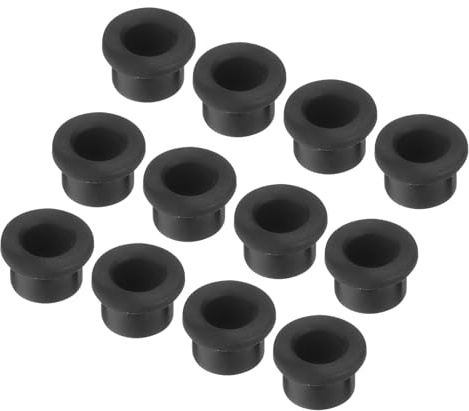 QUARKZMAN 20pz Occhielli in Gomma Diametro Montaggio 9,5mm ID 6,5mm H 8mm Guarnizioni Nere Protezione Passacavi in Gomma per Cavi Tubi
