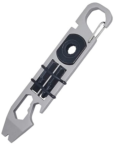 ZDSFSD 1 Piece Integrated Multifunctional Ratchet Crowbar Combined Tool Silver & Black Steel Wrench Screwdriver