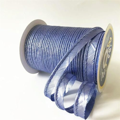 GUOZIF 12 mm Metallic Satin Schrägband, handgefertigt für DIY Kleidung Nähen und Besatzband und Baumwollseil