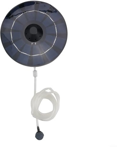 Solar-Sauerstoffpumpe, solarbetriebener Teichbelüfter, Sauerstoffpumpe, Teichluft für Teichversorgung, Solar-Teichbelüfter mit Luftschlauch mit Blasenstein