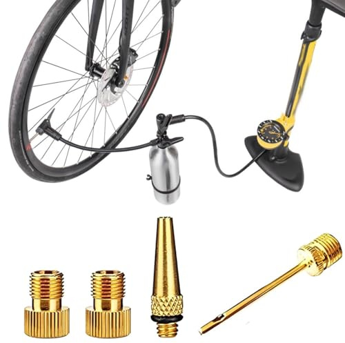 WeddHuis Kit Accessori Adattatori, Ago per Aria Compressa e Pompa a Sfera, Adatto per Gonfiaggio Palloni, Materassini e Bici con Valvola Presta e adattatore valvola bici