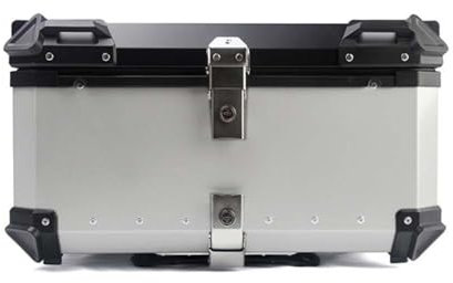 OPBVXQ Motorrad Topcase für Honda Crossrunner 2011-2019, Motorradkoffer Wasserdicht Motorrad Top Box Topcase für Roller wasserdichte Motorrad Heckbox Tragbares, 65L-Silver