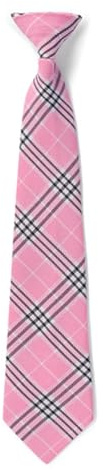 BSJIA Unisex Womens Girls Pretied Adjustable Plaid Neckties Uniform Cosplay Costumes Tie Pink