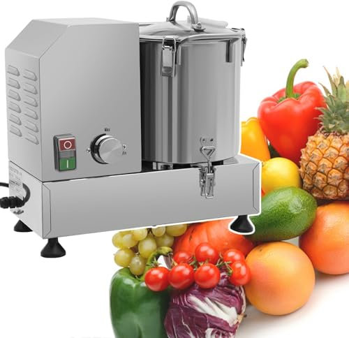 HCAUYNN Coupe-LéGumes éLectrique Robuste, Robot Culinaire De Bureau en Acier Inoxydable, éQuipement De Hachage De LéGumes De Cuisine,9L-220V