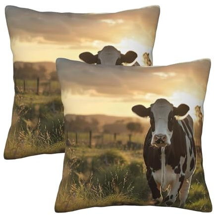 WenDang Almohadas decorativas y funcionales de vaca lechera para sofá, fundas de almohada para el hogar, dormitorio