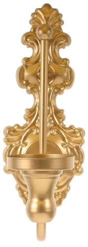 YARNOW Wall Mounted Candle Holder Gold, European Style Wall Candle Holder for Dining Room and Living Room Decor