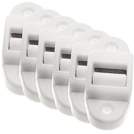 POPETPOP 6Pcs Belt Guide for Roller Shutter Surface-Mounted Strap Belt Guide with Internal Brush Dust Collector for Aluminum Alloy Window Roller Shutter Hardware Replacement