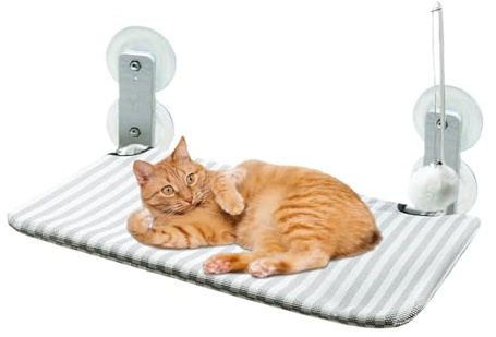 Gatti Davanzale – Multifunzionale Pieghevole Gatti Amaca Per La Parete,Ormeggio Imbottito Con Ventosa di Fissaggio Per Armadio Letto Possibilità di Arrampicata Senza Fili Gattini