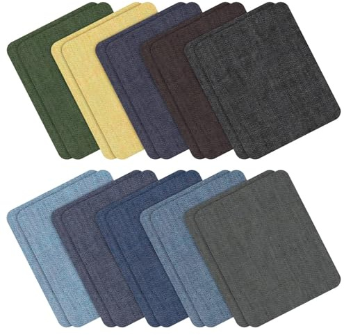 Evadollina toppe termoadesive, 20 pezzi toppe da stirare, jeans da stirare all'interno, poliestere (4.9 x 3.7 pollici)